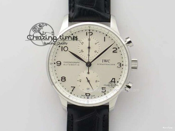 MIROTIME 0316 Portuguese Real PR Real Annual Calendar IW503502 ZF 1:1 Best Edition Blue Dial on Black Leather Strap A Breathable 7152